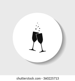 Icon of two glasses of champagne.