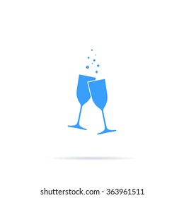 Icon of two glasses of champagne.