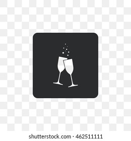 Icon of two glasses of champagne.