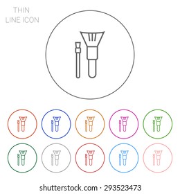 Icon of two make-up brushes