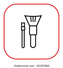 Icon of two make-up brushes