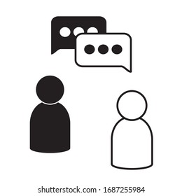 Icono dos personas en la conversación