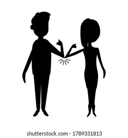 Icono de dos personas saludándose con el codo.