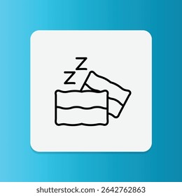 Icon of two sleeping pillows side by side, representing dual pillow comfort, adjustable head support, or luxury bedding.