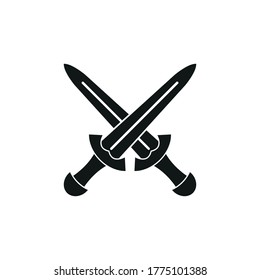 Crossed Swords Sketch Engraving Vector Illustration Stock Vector ...