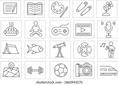 An icon of the type of activity that many people like. Home hobby vector