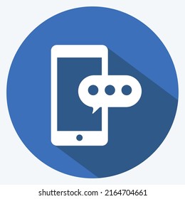 Icon Typing. suitable for Education symbol. long shadow style. simple design editable. design template vector. simple symbol illustration
