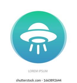 The icon of UFO. Simple icon