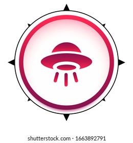 The icon of UFO. Simple icon