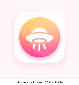 El icono del OVNI. Icono simple