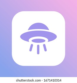 The icon of UFO. Simple icon
