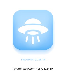 The icon of UFO. Simple icon