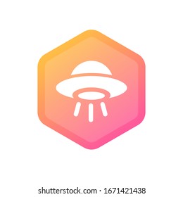 The icon of UFO. Simple icon