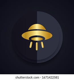 The icon of UFO. Simple icon