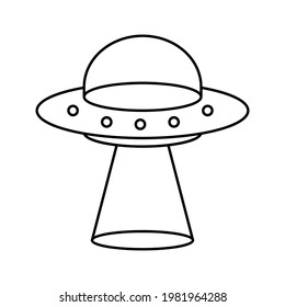 The icon of UFO. Simple flat icon illustration, vector of UFO for a website or mobile application color editable