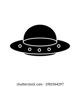 The icon of UFO. Simple flat icon illustration, vector of UFO for a website or mobile application color editable