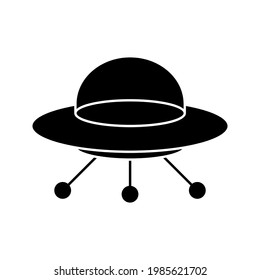 The icon of UFO. Simple flat icon illustration, vector of UFO for a website or mobile application color editable