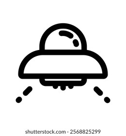 The icon of UFO. Simple flat icon illustration, vector of UFO for a website or mobile application on background