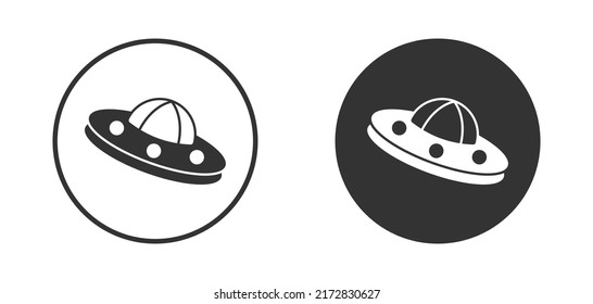 Icon of UFO. Space Aliens. Vector illustration.