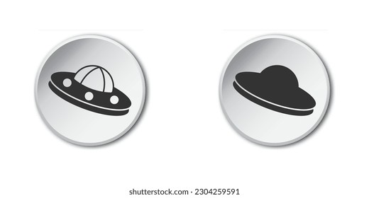 Icon of UFO. Space Aliens. Vector illustration.