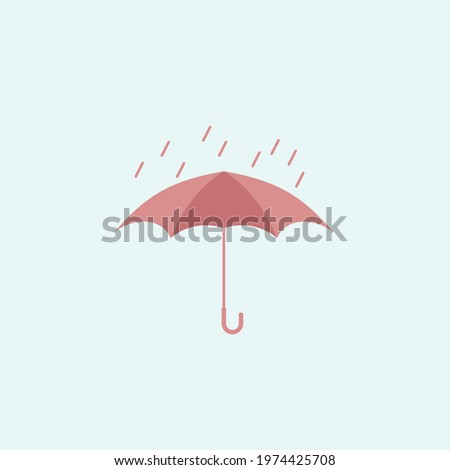 Icon umbrela illustration flat design