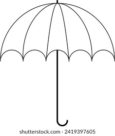 icon of umbrella Umbrella flat vector icon isolated on white background.