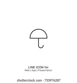 Icon umbrella graphic design single icon vector