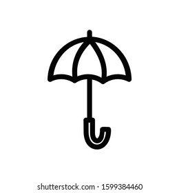 icon umbrella. isolated umbrella icon with a white background. vector illustration