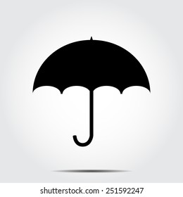 Icon umbrella on a gray background vector