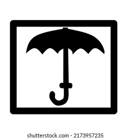 icon umbrella on white background vector