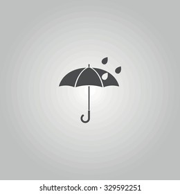 Icon umbrella and rain.