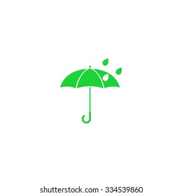 Icon umbrella and rain.