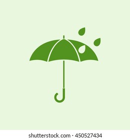 Icon umbrella and rain.