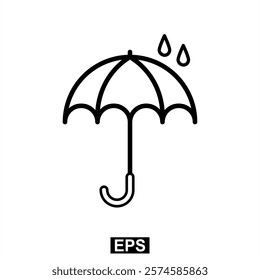The icon of Umbrella. Simple flat icon illustration of Umbrella. Umbrella Icon Vector illustration logo template for many purpose.
