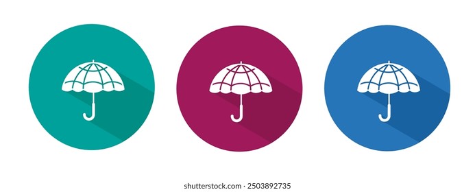 Icono para la Ilustración vectorial del paraguas en plano.