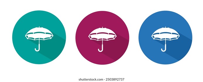 Icon for umbrella vector illustration in flat.