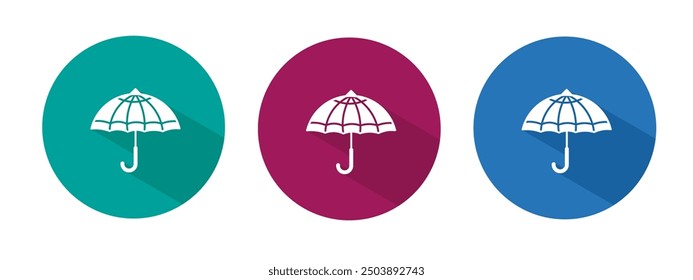Icon for umbrella vector illustration in flat.