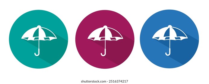 Icon for umbrella vector illustration in flat.