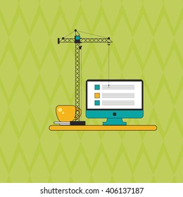 icon of under construction , editable graphic