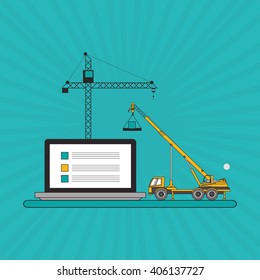 icon of under construction , editable graphic