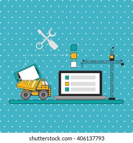 icon of under construction , editable graphic