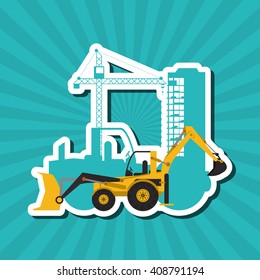 icon of under construction , editable graphic, industrial transport machine concept
