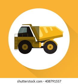 icon of under construction , editable graphic, industrial transport machine concept
