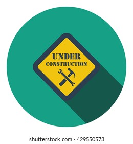 Icon of Under construction. Flat design. Vector illustration.