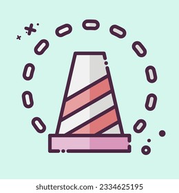 Icon Under Construction. related to Art and Media symbol. MBE style. simple design editable