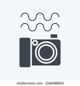 Icon Underwater Photography. related to Photography symbol. glyph style. simple design editable. simple illustration