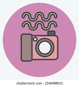 Icon Underwater Photography. related to Photography symbol. color mate style. simple design editable. simple illustration