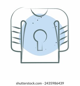 Icon Uniform. related to Hockey Sports symbol. Color Spot Style. simple design editable
