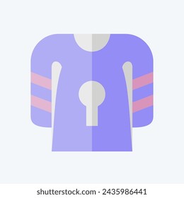 Icon Uniform. related to Hockey Sports symbol. flat style. simple design editable