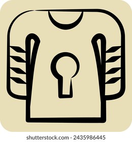 Icon Uniform. related to Hockey Sports symbol. hand drawn style. simple design editable